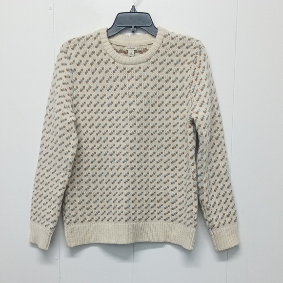 L.L. Bean Sweaters - L.L. Bean 100% Lambs Wool Birds Eye Pullover Sweater Size S Women's
